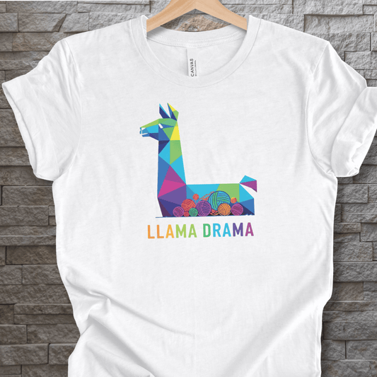 Llama Drama T-Shirt White / S