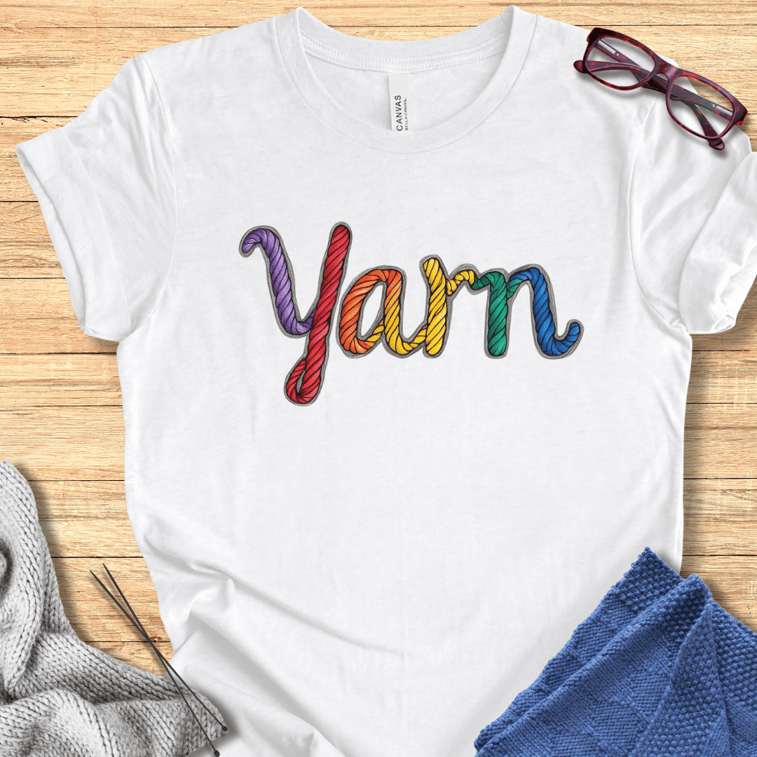 Rainbow Yarn T-Shirt White / S