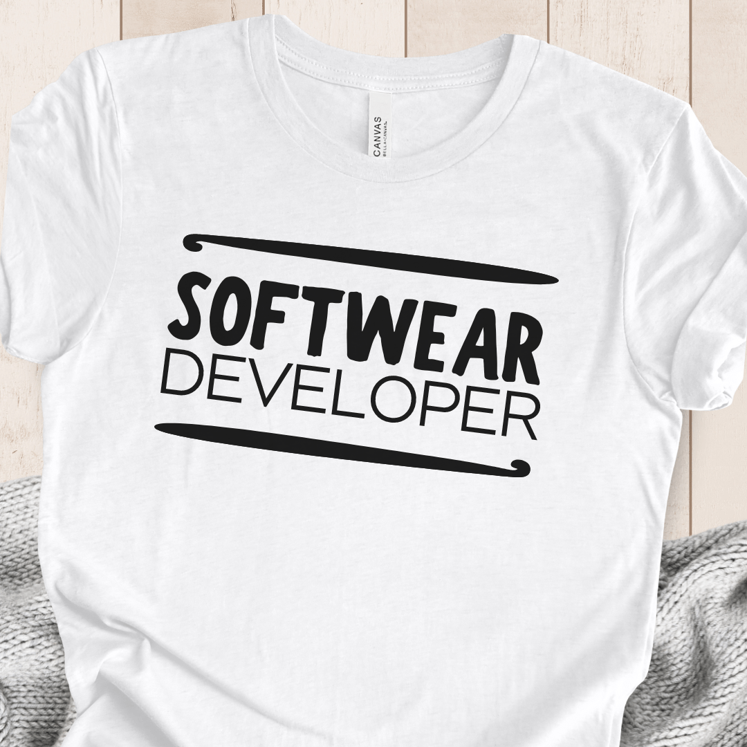 Software Developer Crochet T-Shirt White / S