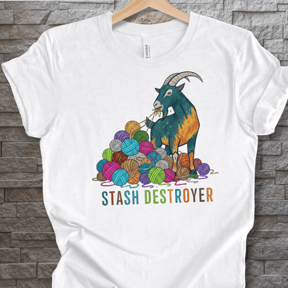 Stash Destroyer T-Shirt White / S