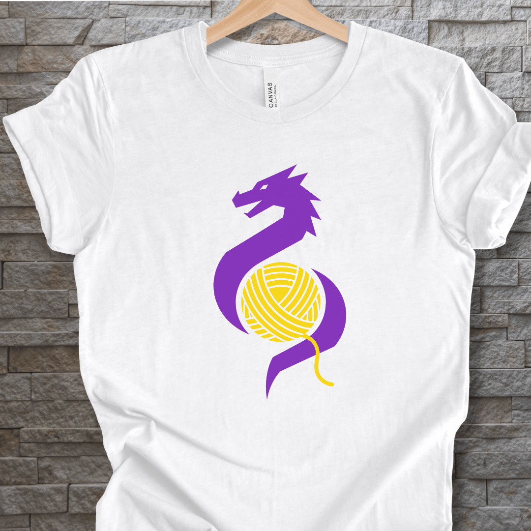 Styalised Dragon T-Shirt White / S