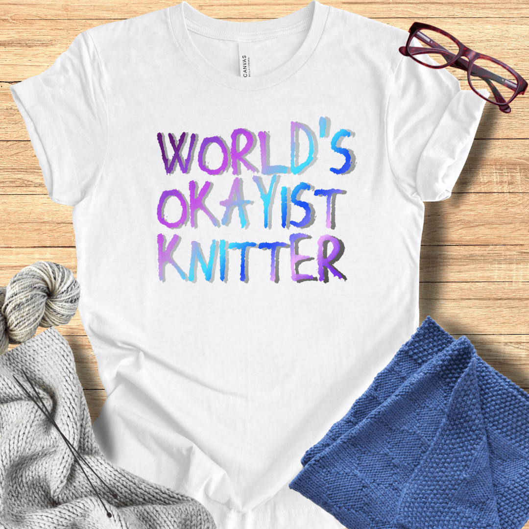 Worlds Okayist Knitter T-Shirt White / S