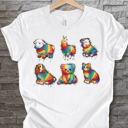 Animal Dye Splash Grid T-Shirt White / XS