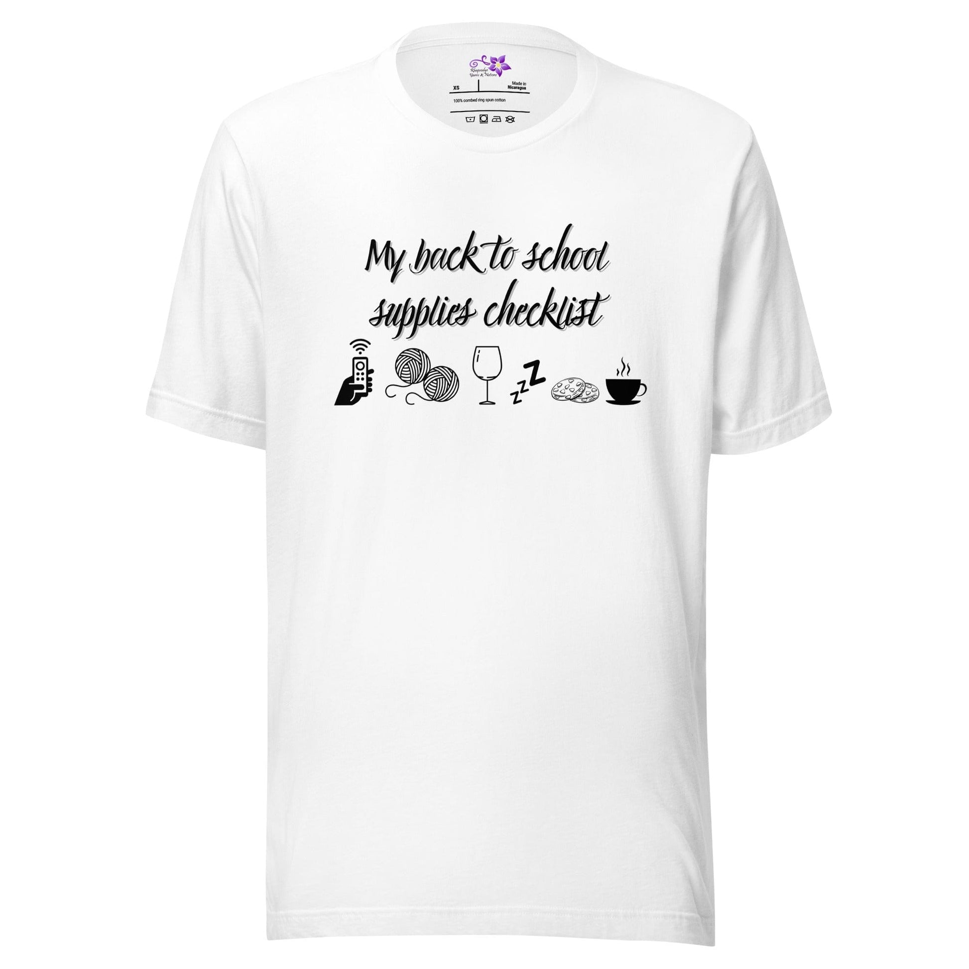 Back to School Supplies Crew Neck T-Shirt White / XS