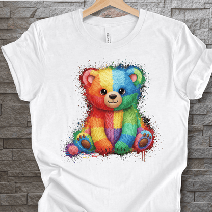 Bear Dye Splash T-Shirt White / XS