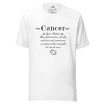 Crafters Zodiac - Cancer Crew Neck T-Shirt White / XS