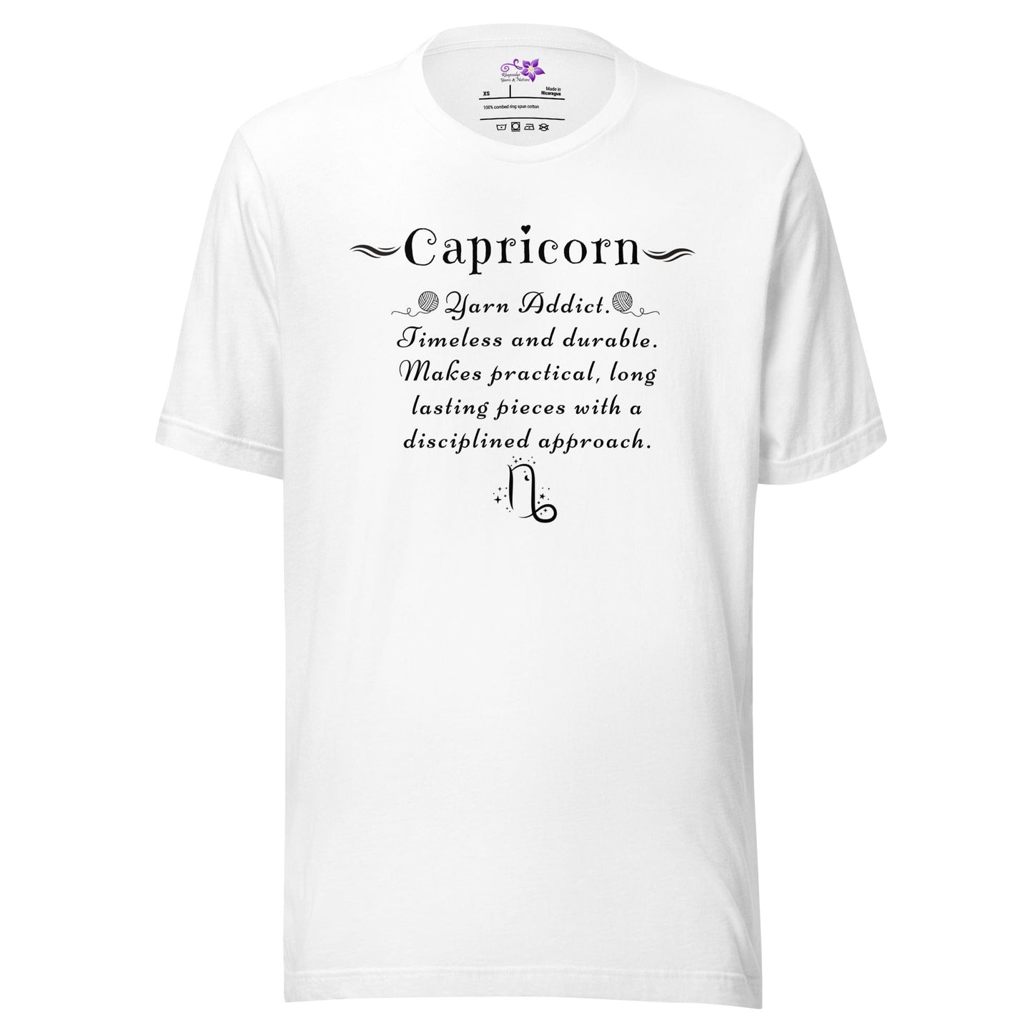 Crafters Zodiac - Capricorn Crew Neck T-Shirt White / XS