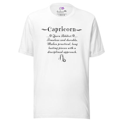 Crafters Zodiac - Capricorn Crew Neck T-Shirt White / XS