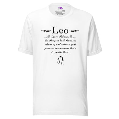 Crafters Zodiac - Leo Crew Neck T-Shirt White / XS