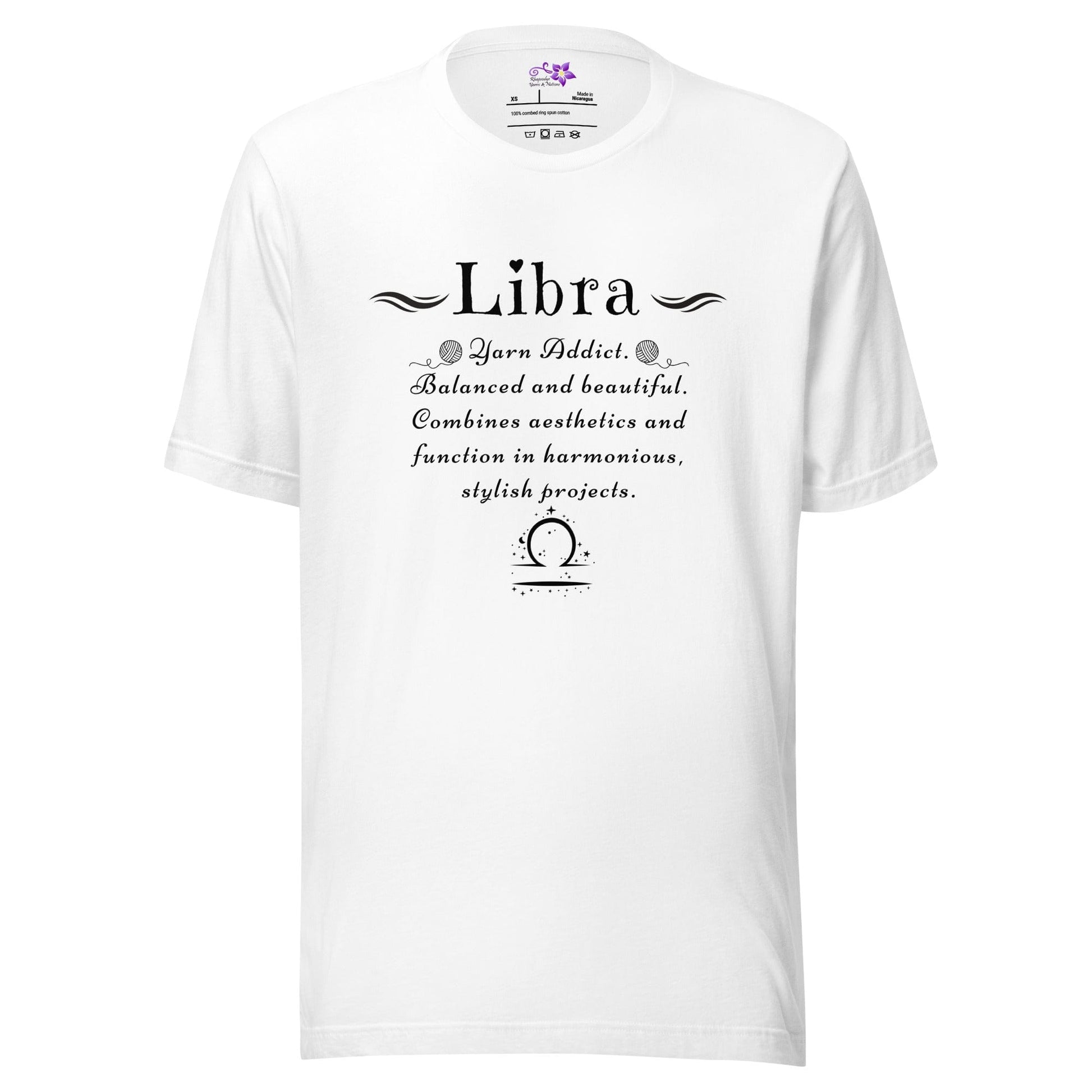 Crafters Zodiac - Libra Crew Neck T-Shirt White / XS