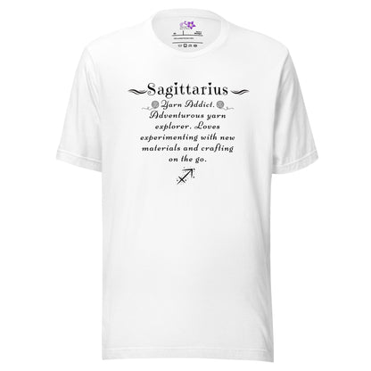 Crafters Zodiac - Sagittarius Crew Neck T-Shirt White / XS