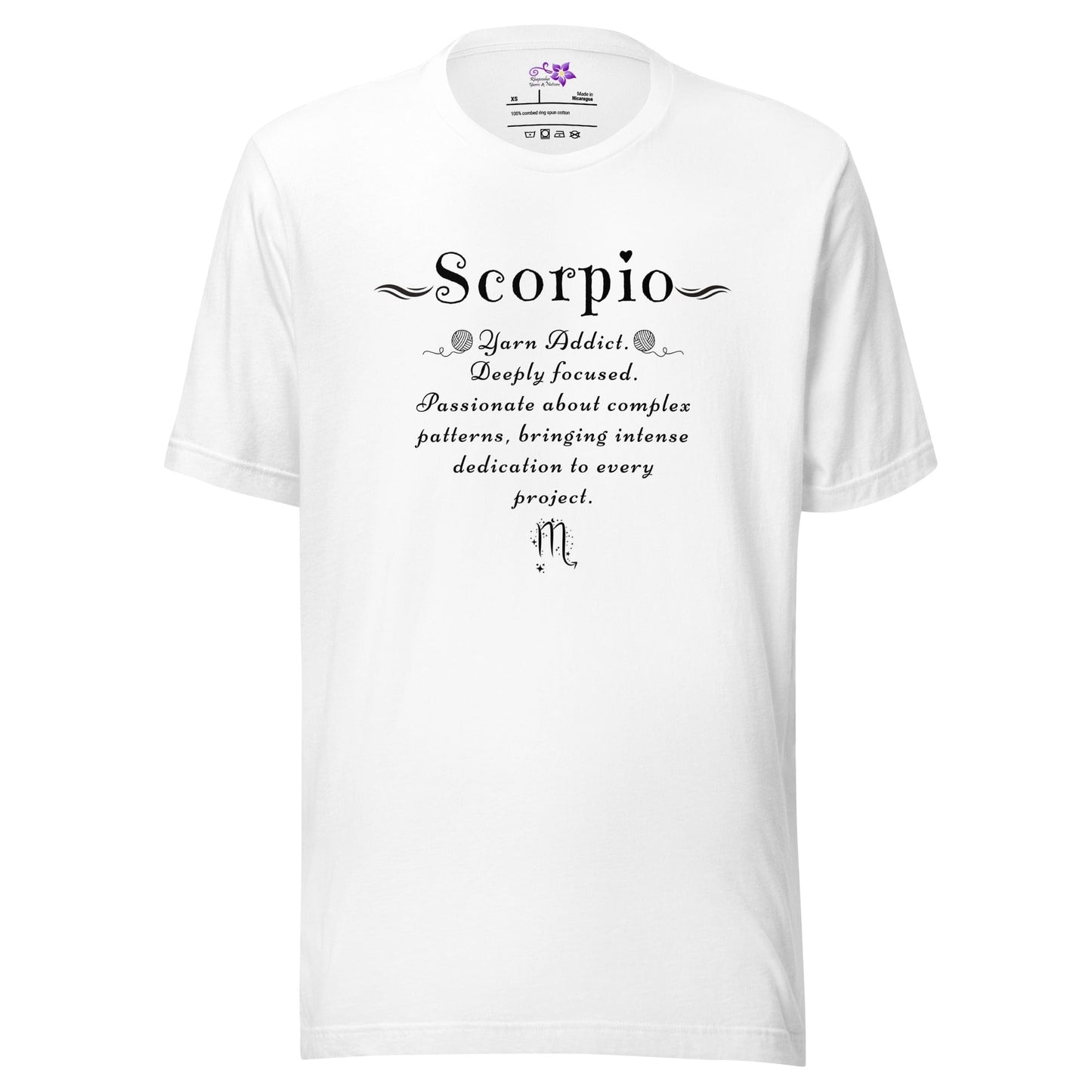 Crafters Zodiac - Scorpio Crew Neck T-Shirt White / XS