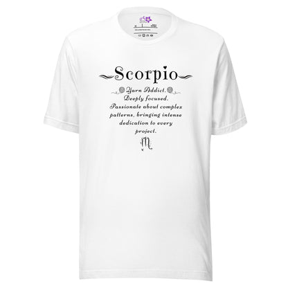 Crafters Zodiac - Scorpio Crew Neck T-Shirt White / XS