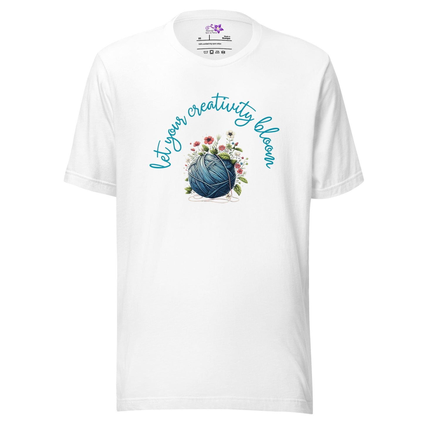 Creativity Bloom - Yarn Ball Crew Neck T-Shirt White / XS