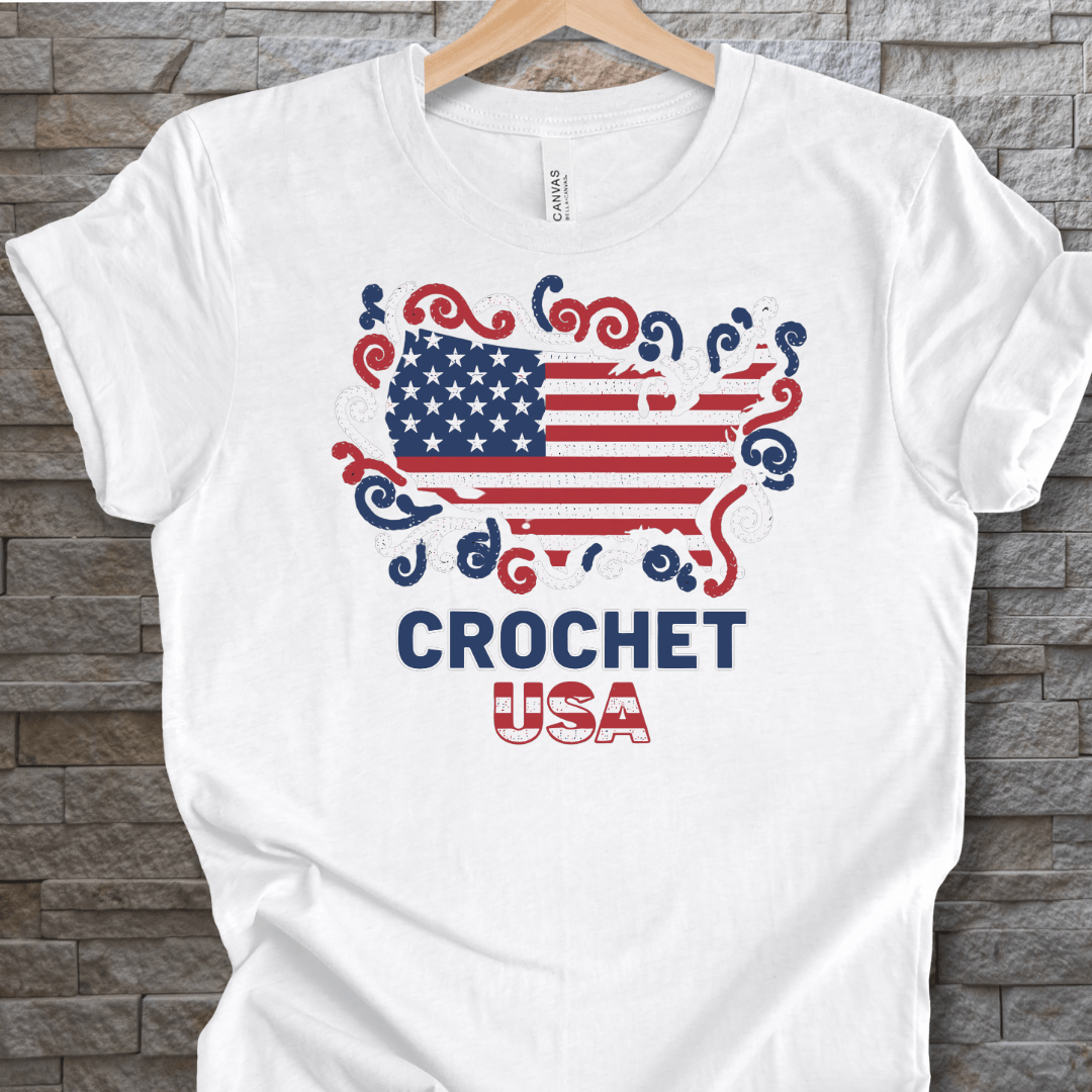 Crochet USA T-Shirt White / XS