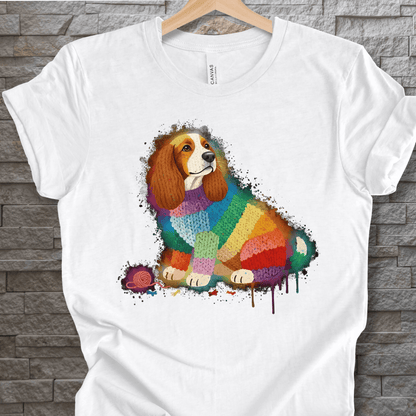 Dog Dye Splash T-Shirt White / XS
