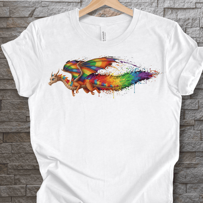 Flight Dragon Dye Splash T-Shirt White / XS