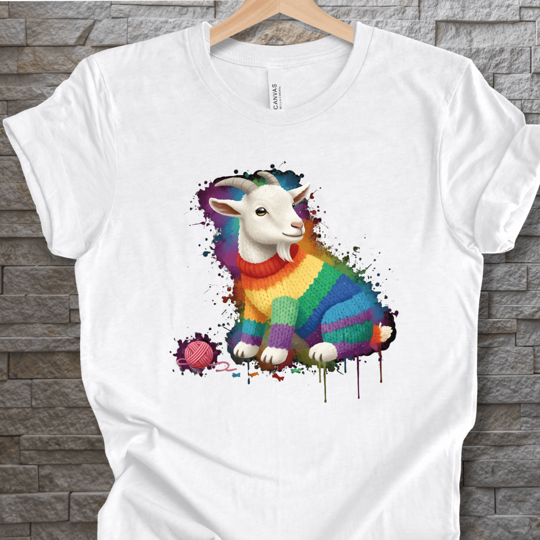 Goat Dye Splash T-Shirt White / XS