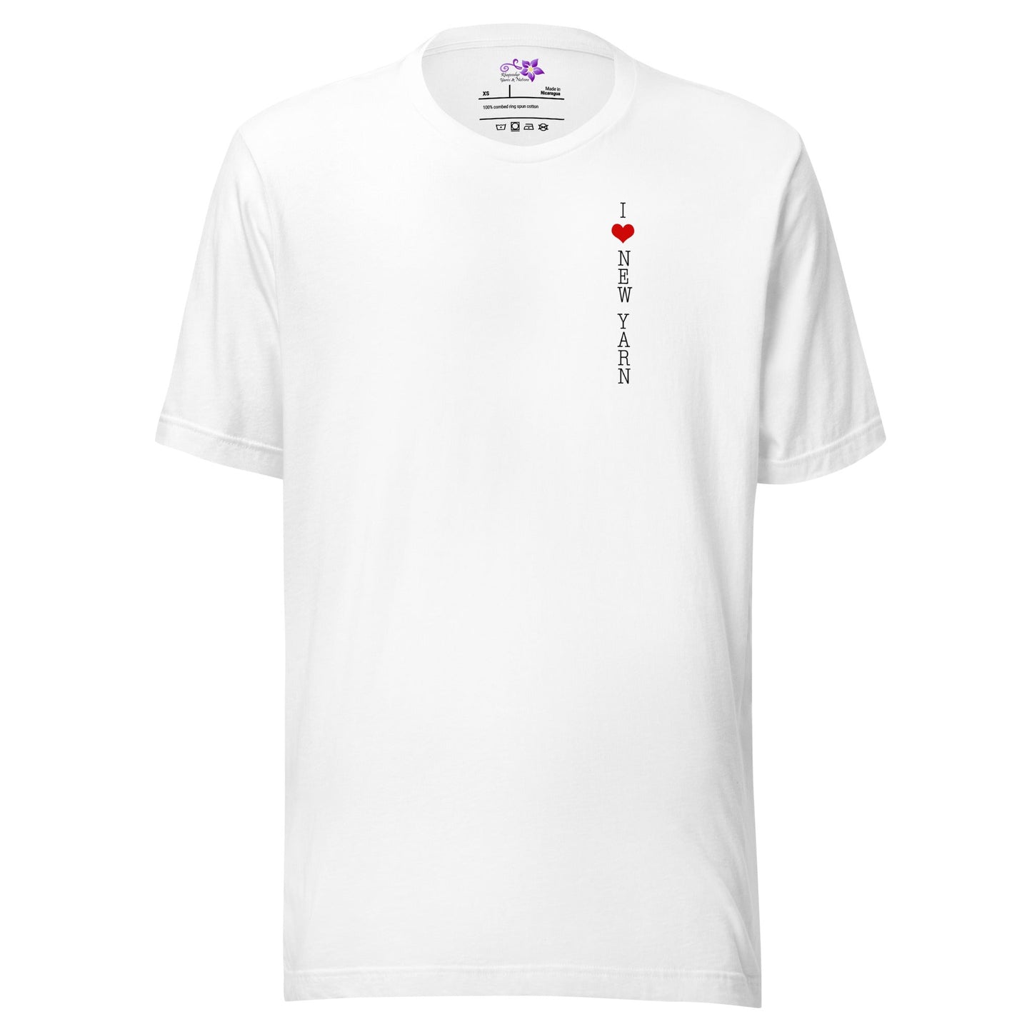 I Love New Yarn Crew Neck T-Shirt White / XS