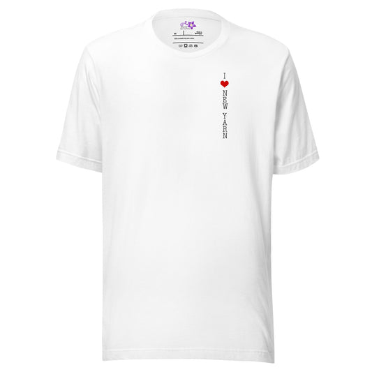 I Love New Yarn Crew Neck T-Shirt White / XS