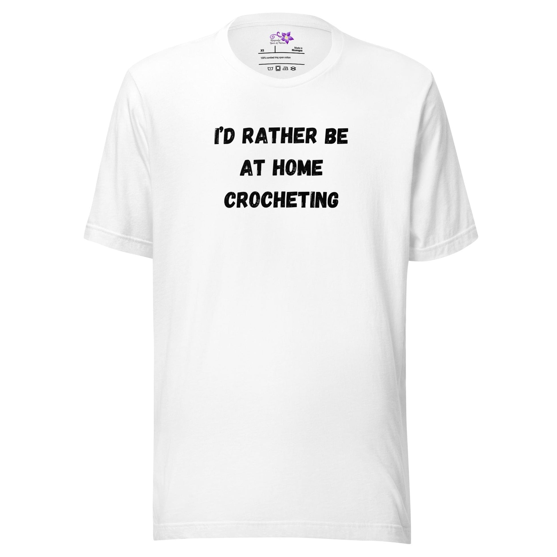 Rather Be Crocheting Crew neck T-Shirt White / XS