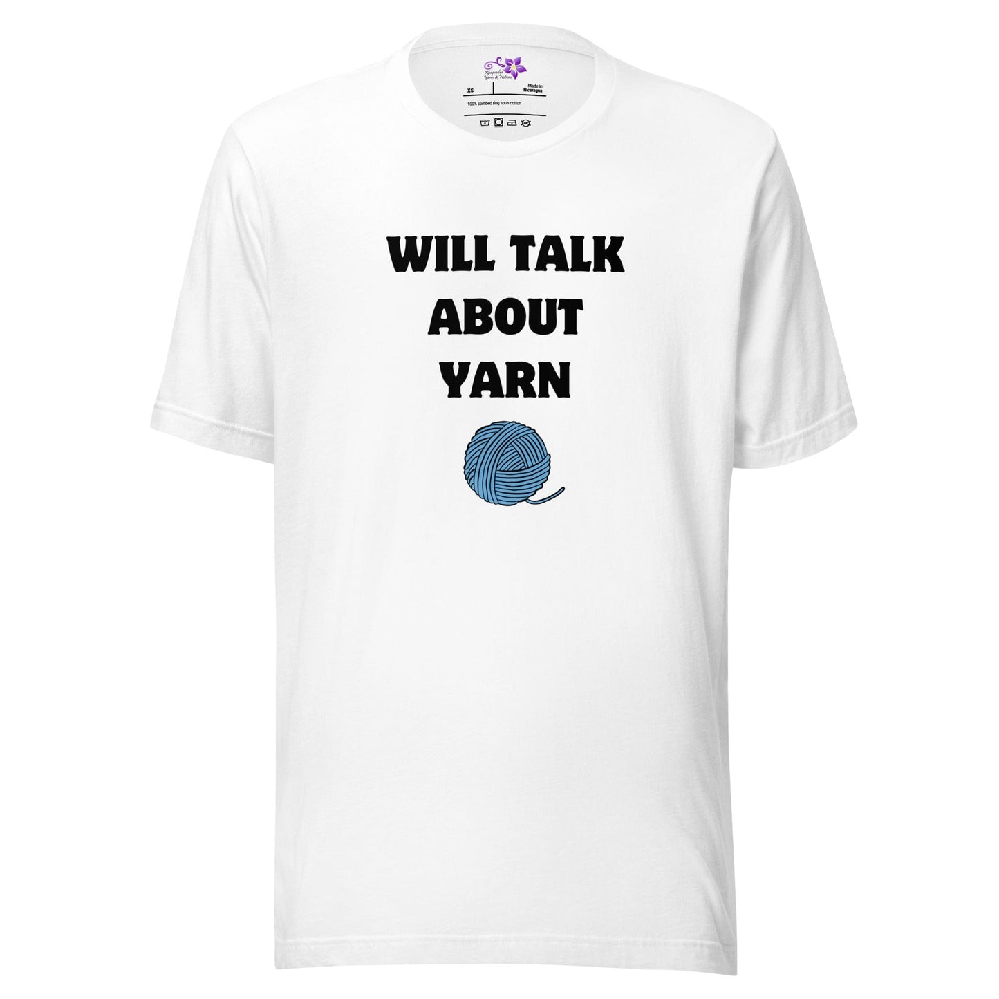 Will Talk About Yarn Crew Neck T-Shirt White / XS