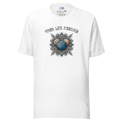 Yarn Life Forever Crew Neck T-Shirt White / XS