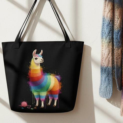 Alpaca Dye Splash Tote Bag