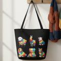 Animal Dye Splash Grid Splash Tote Bag