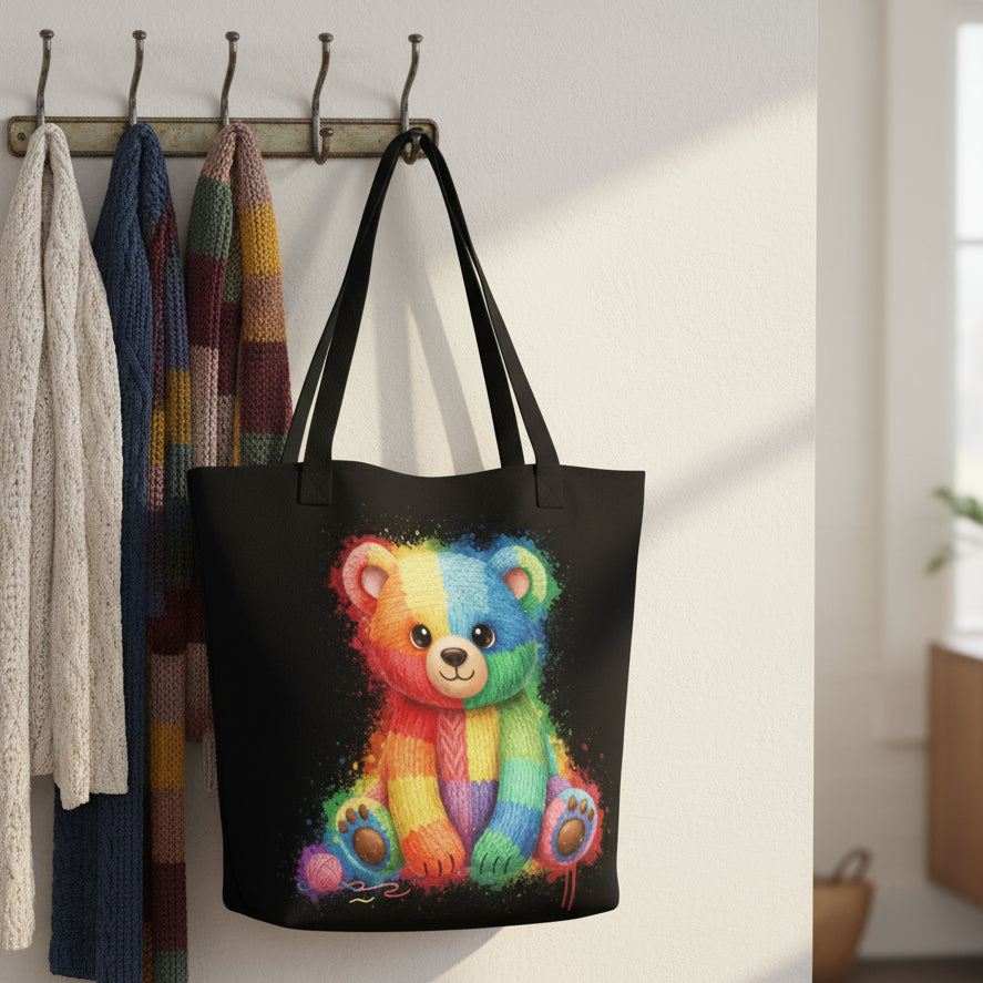 Bear Dye Splash Tote Bag