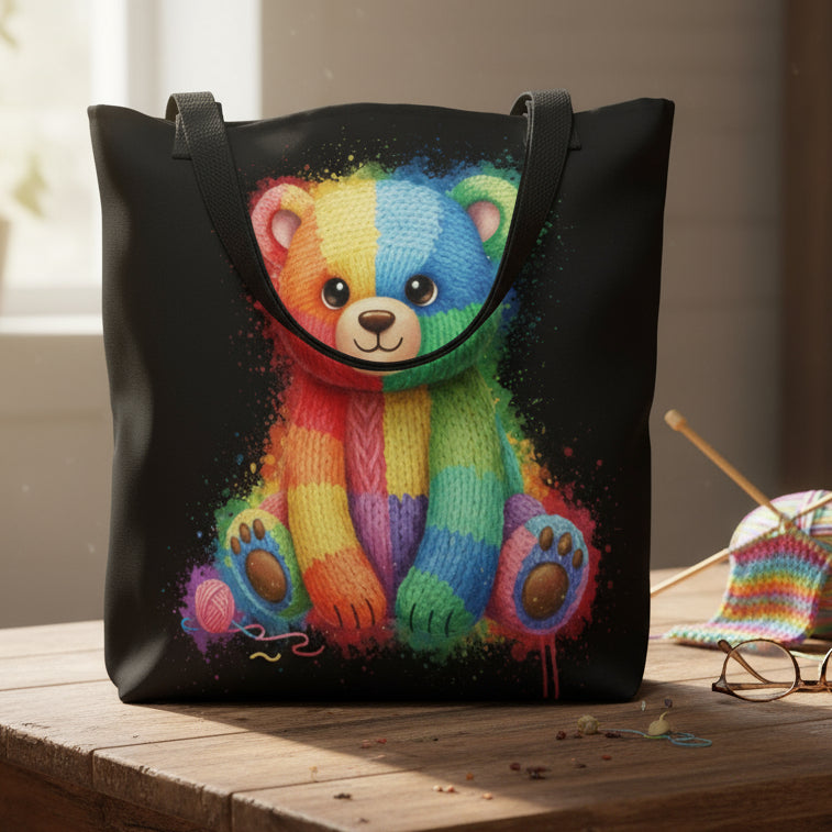Bear Dye Splash Tote Bag