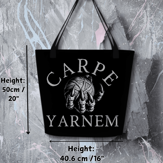 'Carpe Yarnem' Large Tote Bag