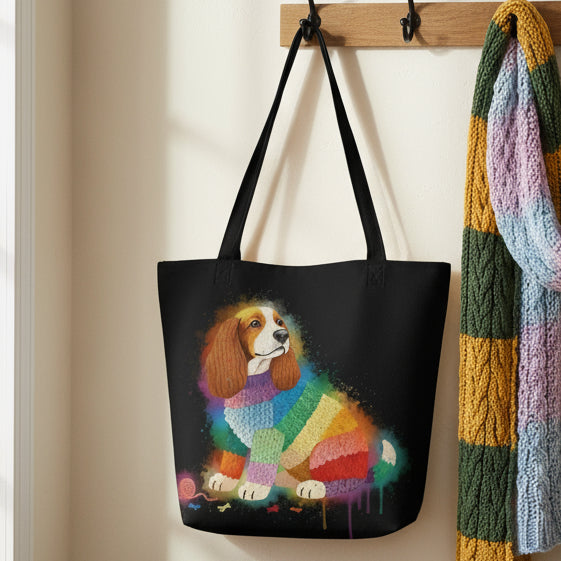 Dog Dye Splash Tote Bag
