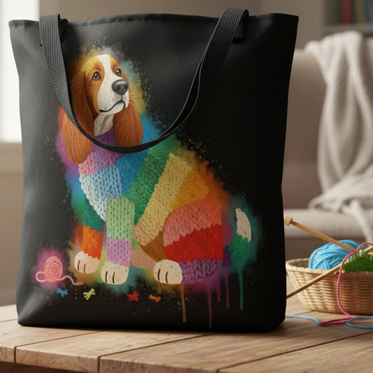 Dog Dye Splash Tote Bag