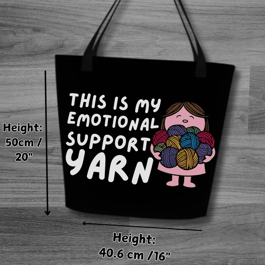 Emotional Support Large Tote Bag