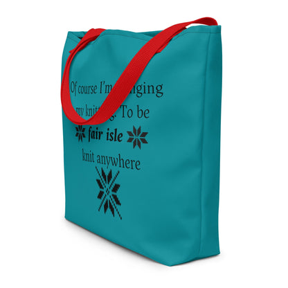 'Fair isle' Large Tote Bag