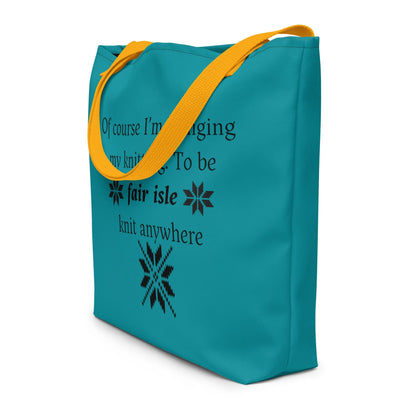 'Fair isle' Large Tote Bag
