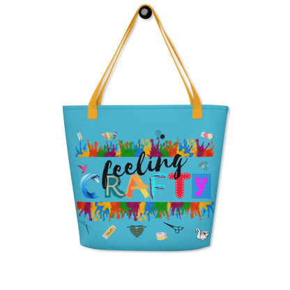 'Feeling Crafty' Large Tote Bag