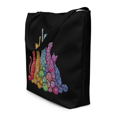 Fiber Felines Large Tote Bag