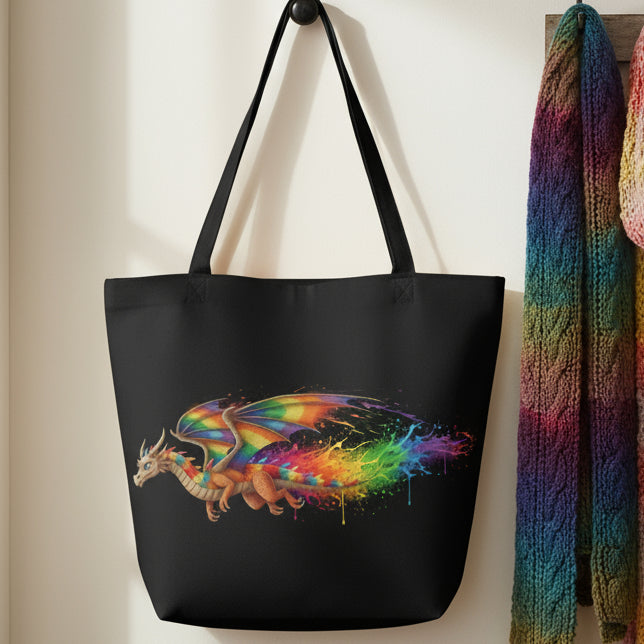 Flight Dragon Dye Splash Tote Bag