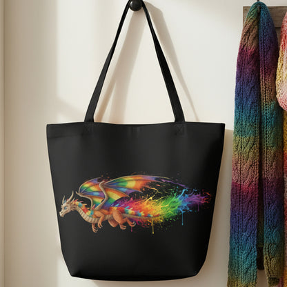 Flight Dragon Dye Splash Tote Bag