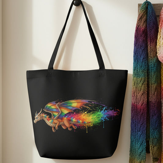 Flight Dragon Dye Splash Tote Bag
