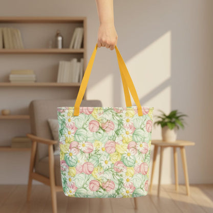 Floral Fiber Full Print Tote