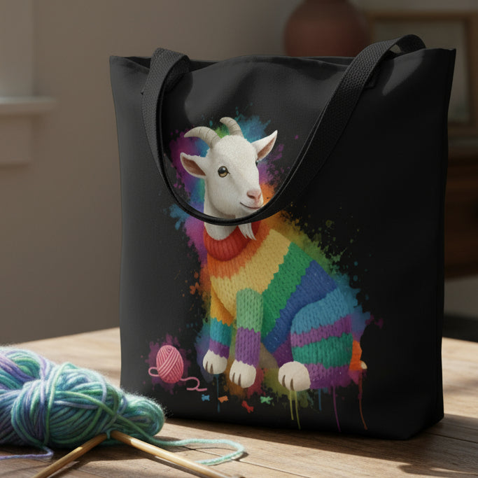 Goat Dye Splash Tote Bag