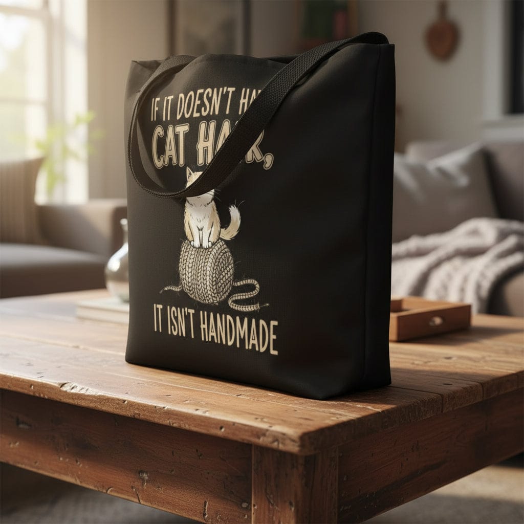 Handmade = cat hair Tote Bag