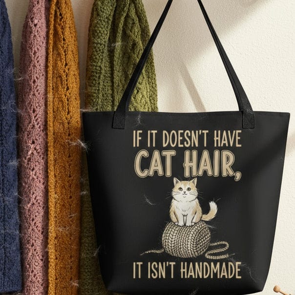 Handmade = cat hair Tote Bag