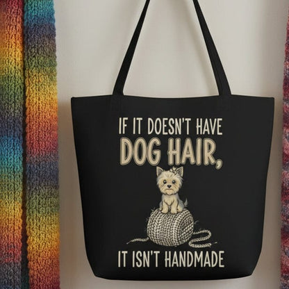 Handmade = dog hair Tote Bag