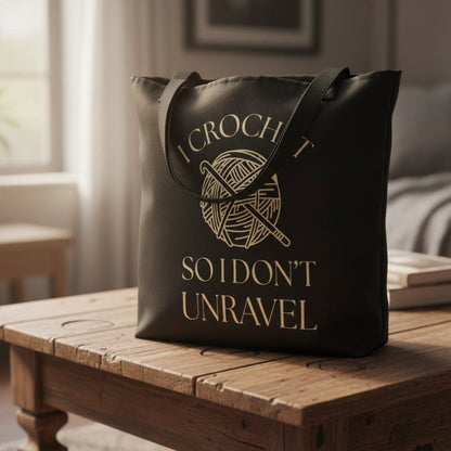 I Crochet So I Don't Unravel Tote Bag