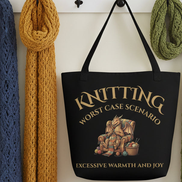 Knitting Scenario Tote Bag