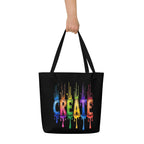 Rainbow Create Large Tote Bag